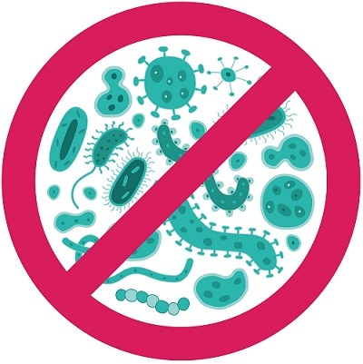 Изображение отсутствия бактерий и микробов - санитарная служба Санита